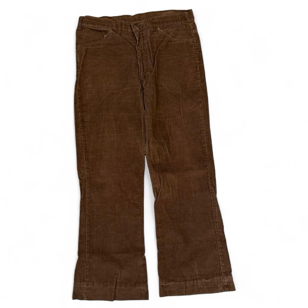 Vintage Levi's 646 Brown Bootcut Corduroy Pants Men's 35x28.5 Bellbottom 70s USA